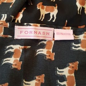 fornash Accessories - Fornash Black Preppy Puppy Faux Silk Scarf fornash Accessories - Fornash Black Preppy Puppy Faux Silk Scarf